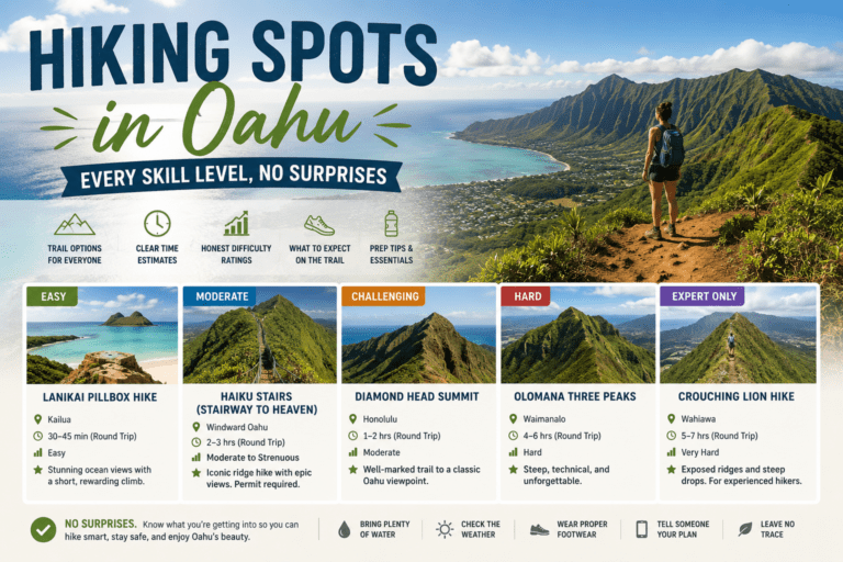 hiking spots in oahu