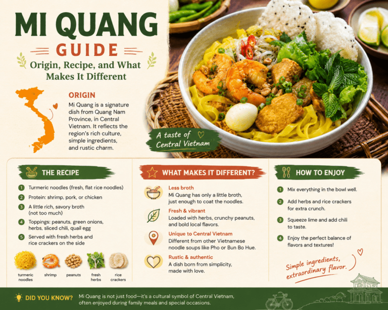 7 Amazing Facts About Mi Quang: Vietnam’s Turmeric Noodle Dish (Recipe, Origin & Where to Eat It)